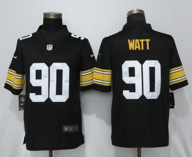Men Pittsburgh Steelers 90 Watt Nike Black Alternate Game NFL Jerseys